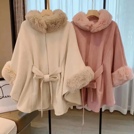 Violetta Premium Winter Capes with Fur Detailing