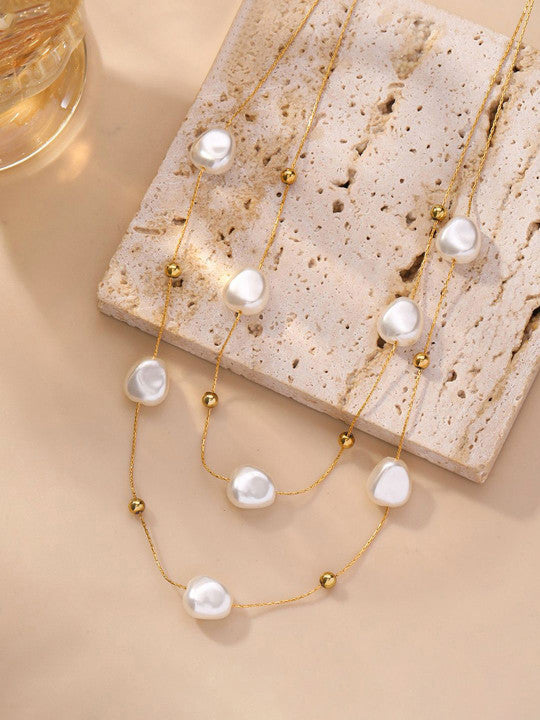Gold-Plated Layered Necklace