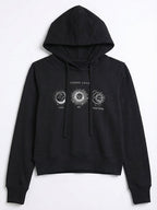 Women Printed Hooded Sweatshirt