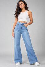 Women Bootcut High-Rise Heavy Fade Stretchable Jeans