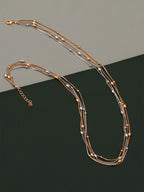 Unisex Brass-Plated Layered Chain