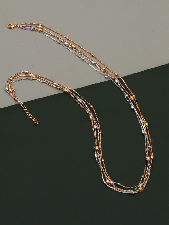 Unisex Brass-Plated Layered Chain