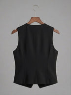 Sleeveless Slim Fit Waistcoat Top