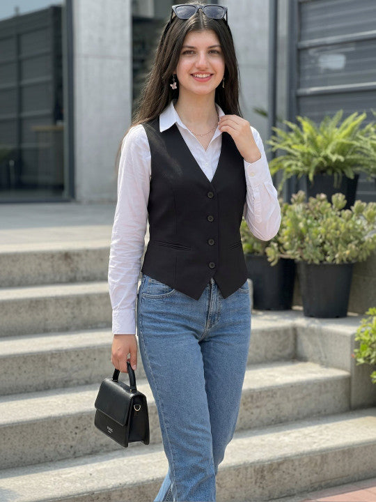 V-Neck Formal Waistcoat