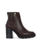 Women Block Heeled Chelsea Women Brown Boots