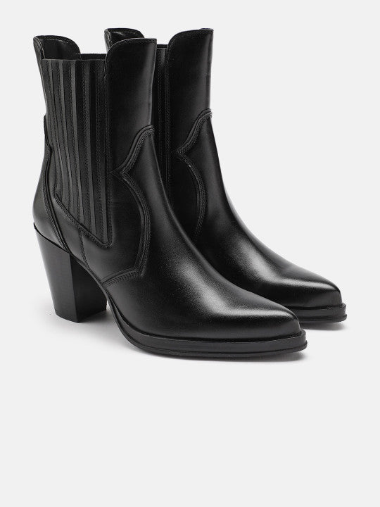 The Life Co. Women Pointed Toe Block Heel Boots