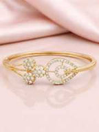 14K Gold-Plated Cubic Zirconia Cluster Anti-Tarnish Bracelet