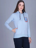 Women Printed Hooded Sweatshirt