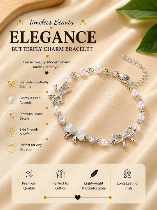 Women Silver-Plated Charm Bracelet