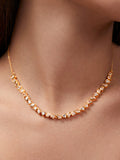 Gold-Plated Crystals Studded Necklace