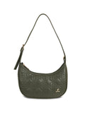 Quilted Small Half Moon Shoulder Bag