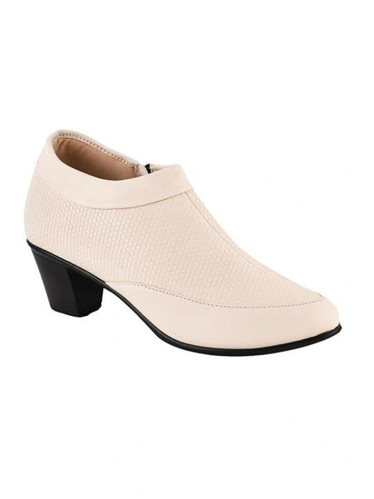 Women Textured Pointed Toe Zip Regular Boots