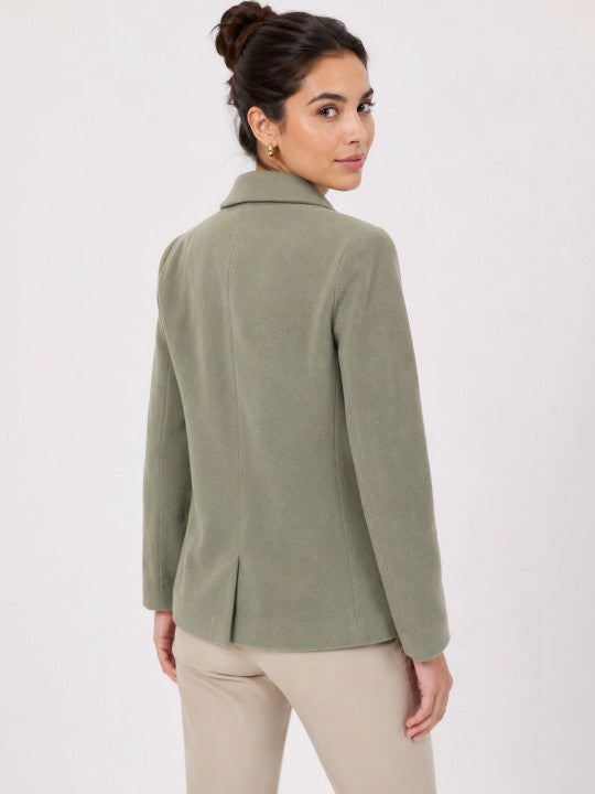 Women Notched Lapel Single-Breasted Blazers