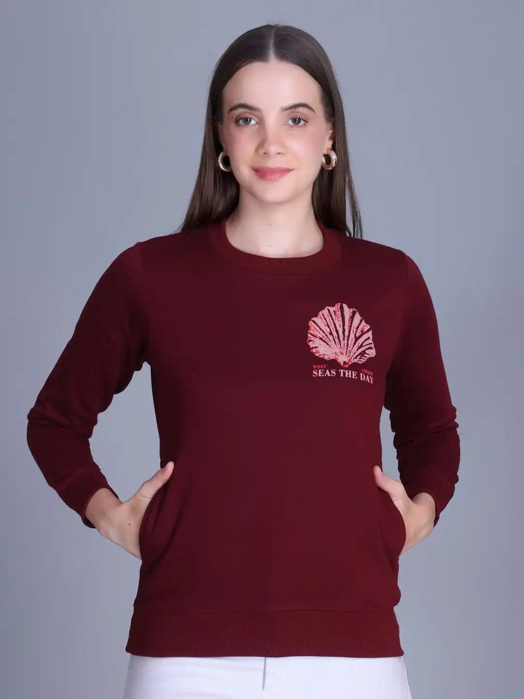 Women Graphic Printed Pullover Sweatshirt