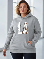 Women Printed Hooded Sweatshirt