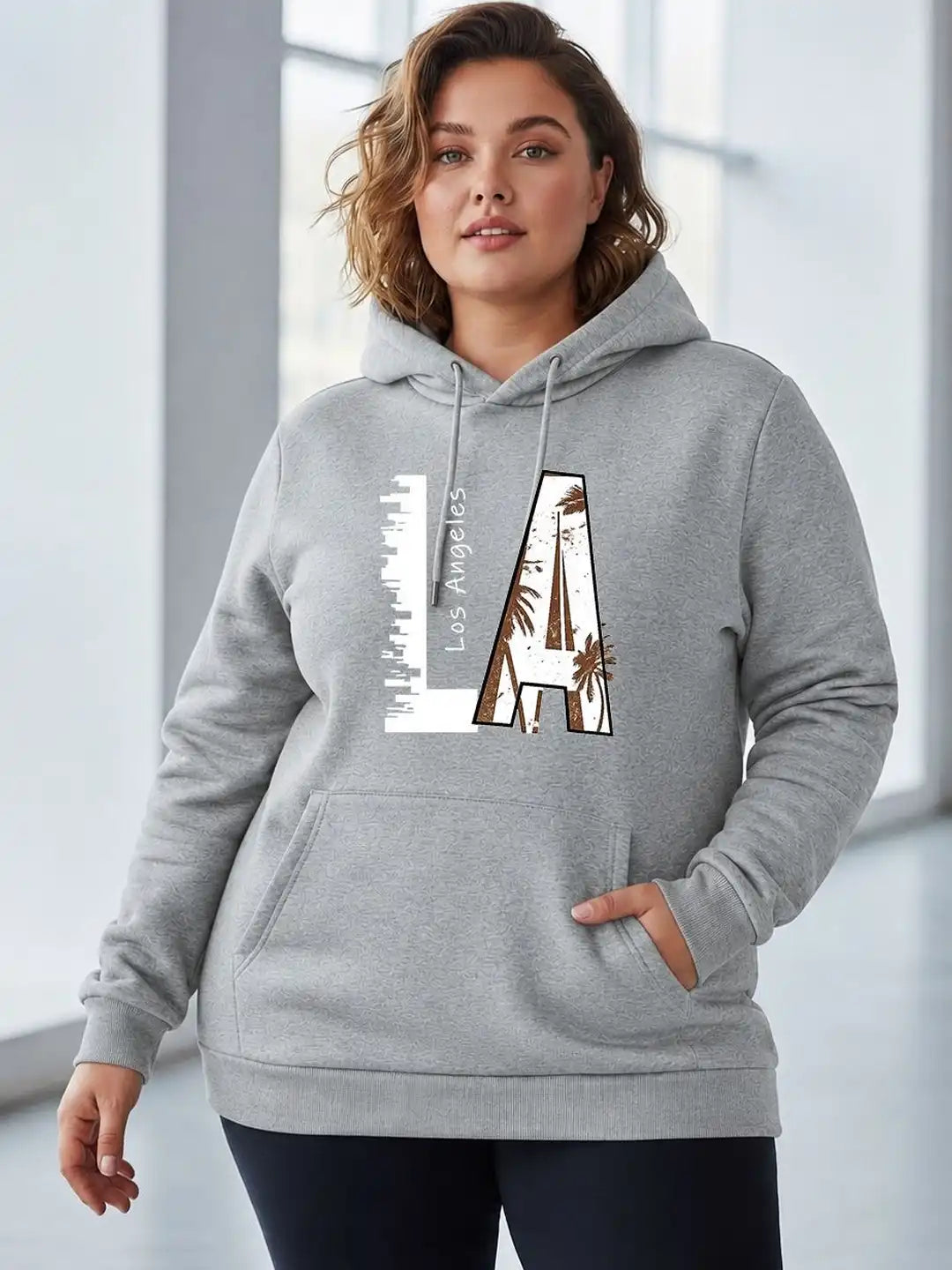 Women Printed Hooded Sweatshirt