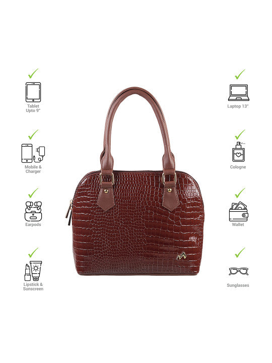 Animal Textured Medium Structured Handheld Bag