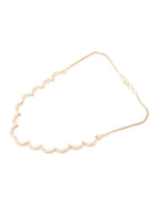 Brass Rose Gold-Plated Cubic Zirconia Necklace