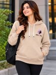 Women Printed Hooded Sweatshirt