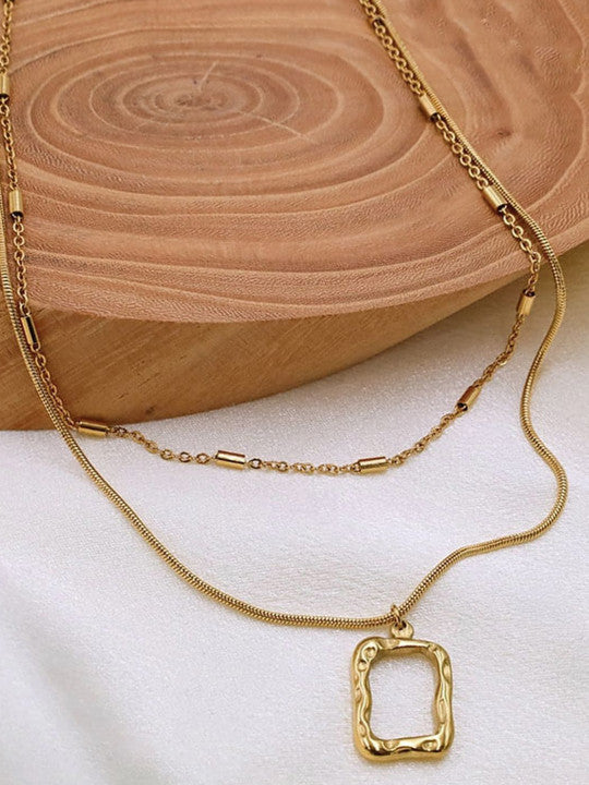 Gold-Plated Layered Necklace
