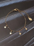 London Women Gold Star Station Bracelet