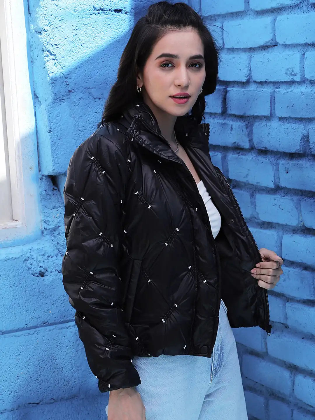 Windcheater Self Design Quilted Jacket