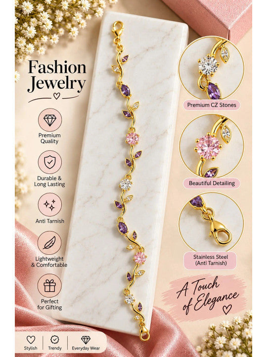Women Gold-Plated Charm Bracelet