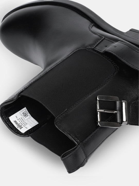 The Life Co. Women Stacked Heel Chelsea Boots with Buckle Detail