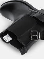 The Life Co. Women Stacked Heel Chelsea Boots with Buckle Detail