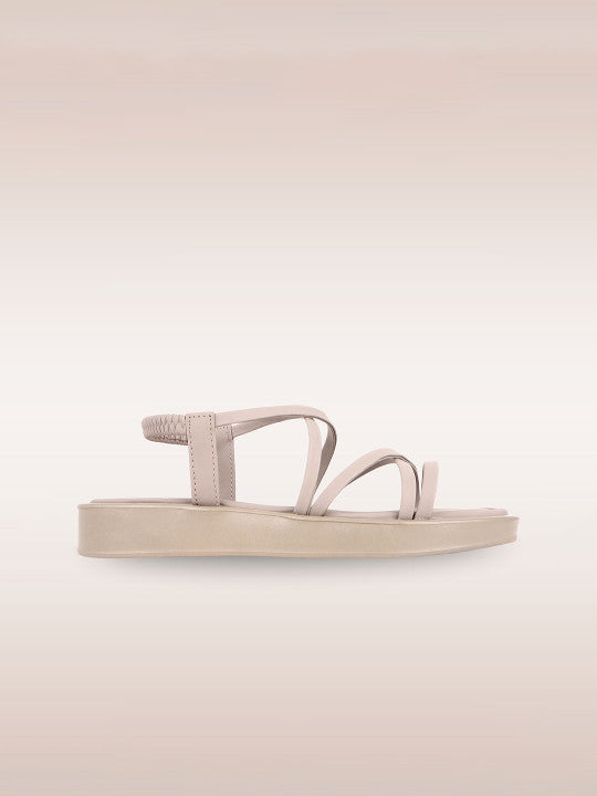 Strappy Open Toe Flats with Bows