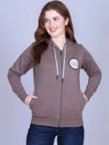 Women Printed Hooded Sweatshirt