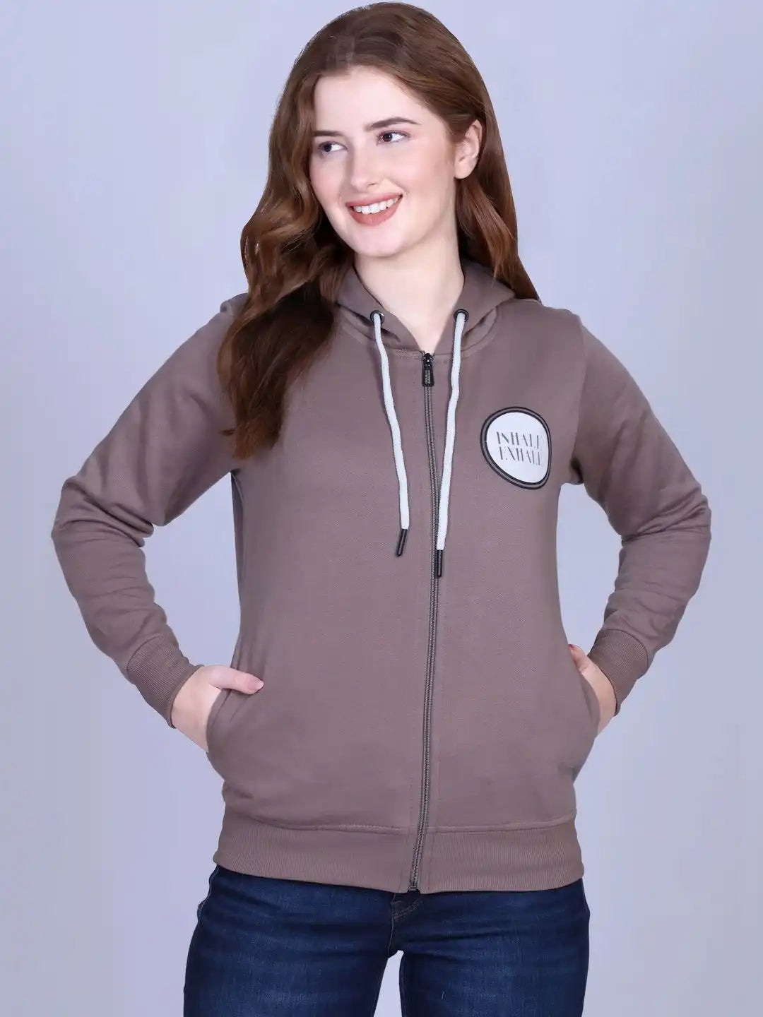 Women Printed Hooded Sweatshirt