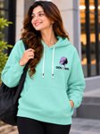 Women Printed Hooded Sweatshirt