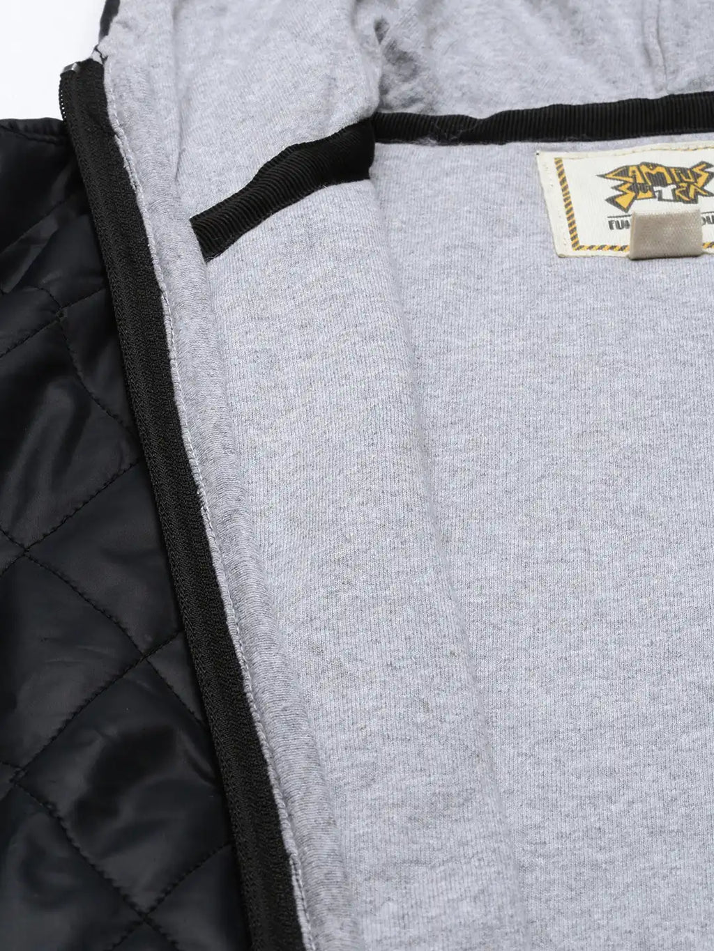 Women Black Hooded Quilted Jacket