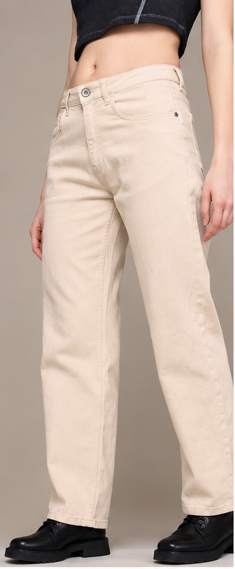 The Life Co. Women Straight Fit Stretchable Jeans