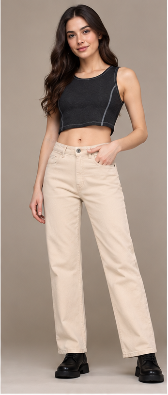 The Life Co. Women Straight Fit Stretchable Jeans