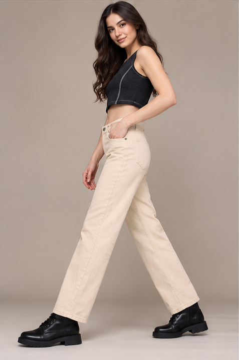 The Life Co. Women Straight Fit Stretchable Jeans