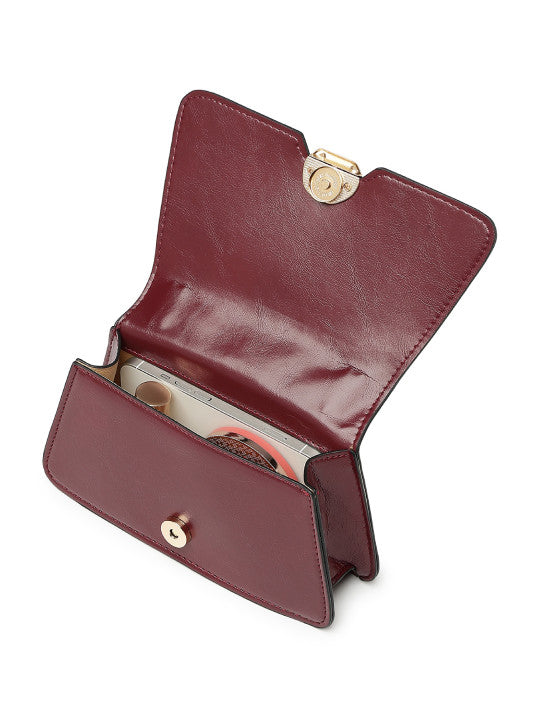 Detachable Strap Structured Sling Bag