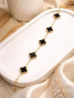 Women 2 Cubic Zirconia Gold-Plated Charm Bracelet