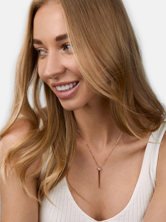 Rose Gold Brass Rose Gold-Plated Necklace