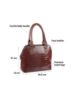 Animal Textured Medium Structured Handheld Bag