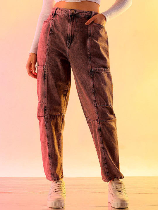 Women Boyfriend Fit High-Rise Jeans
