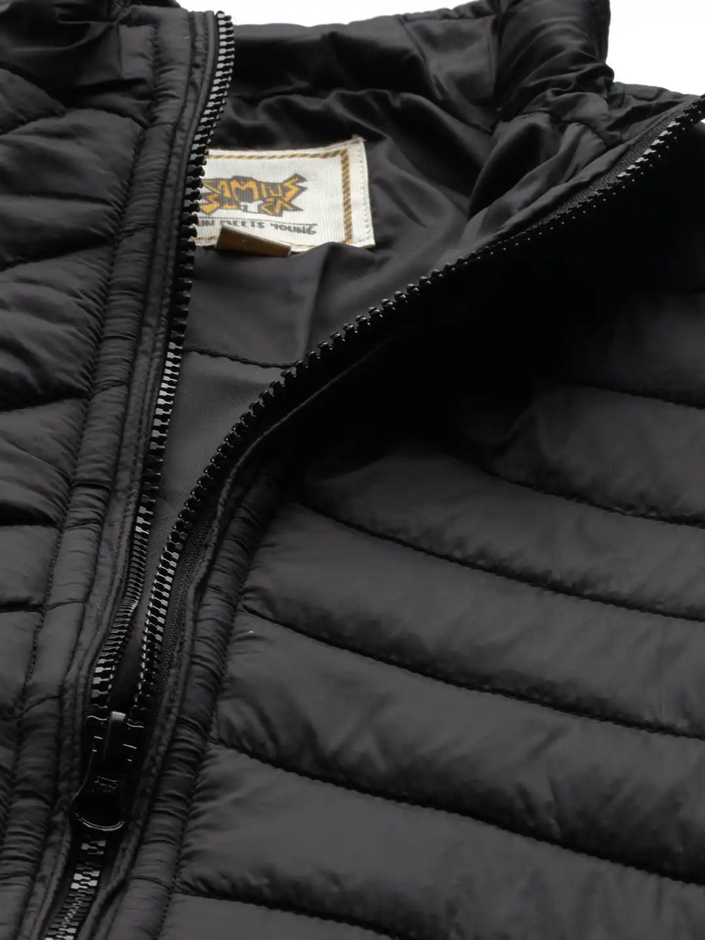 Women Black Solid Puffer Jacket