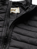 Women Black Solid Puffer Jacket