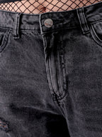 Women Straight Fit Mildly Distressed Pure Cotton Jeans