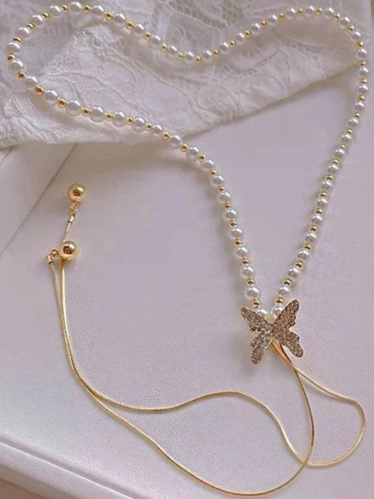 Gold Plated Butterfly Necklace
