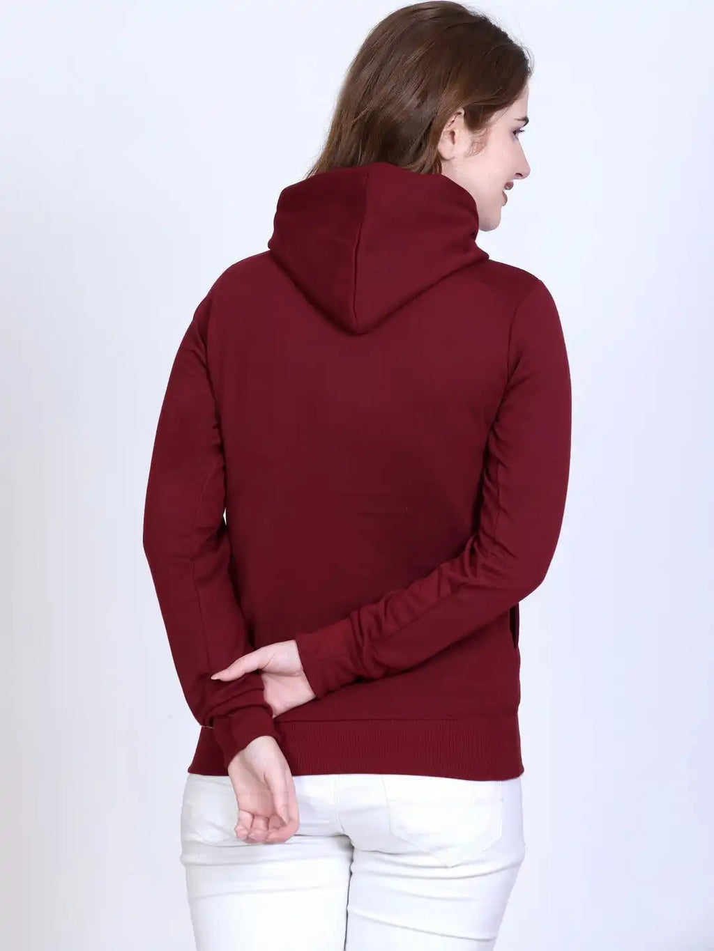 Women Printed Hooded Sweatshirt