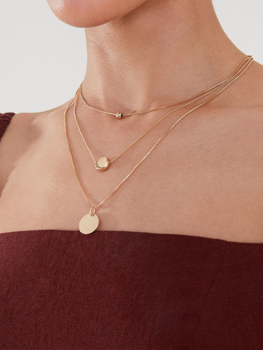 Classic Discs Layered Necklace