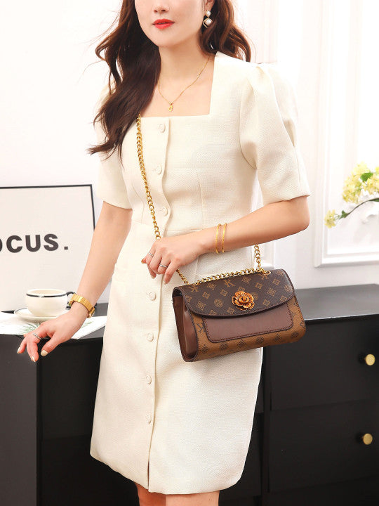 Typography Structured Sling Bag