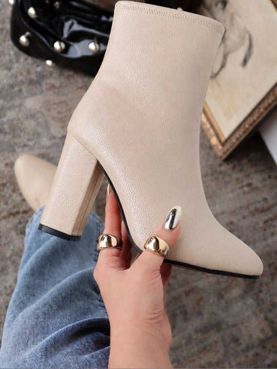Women Textured Pointed Toe Zip Regular Boots